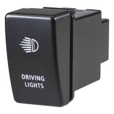 Narva OE Style Switch - Suits Holden Colorado 08-13 / Isuzu D-Max 09-13, Driving Light Bar Push On/Off, Blue LED, 63328BL, , scanz_hi-res