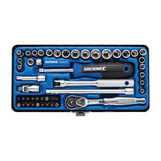 Kincrome Socket Set 1/4" drive Metric/SAE 48 Piece, , scanz_hi-res