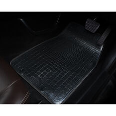 SCA Reversible Car Floor Mats Carpet/Rubber Black Set of 4, , scanz_hi-res