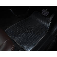 SCA Reversible Carpet/Rubber Car Floor Mats - Set of 4, Black, , scanz_hi-res