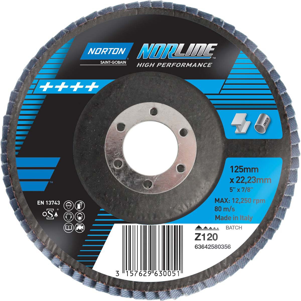 Norton Flap Disc 125mm, 120 Grit, , scanz_hi-res