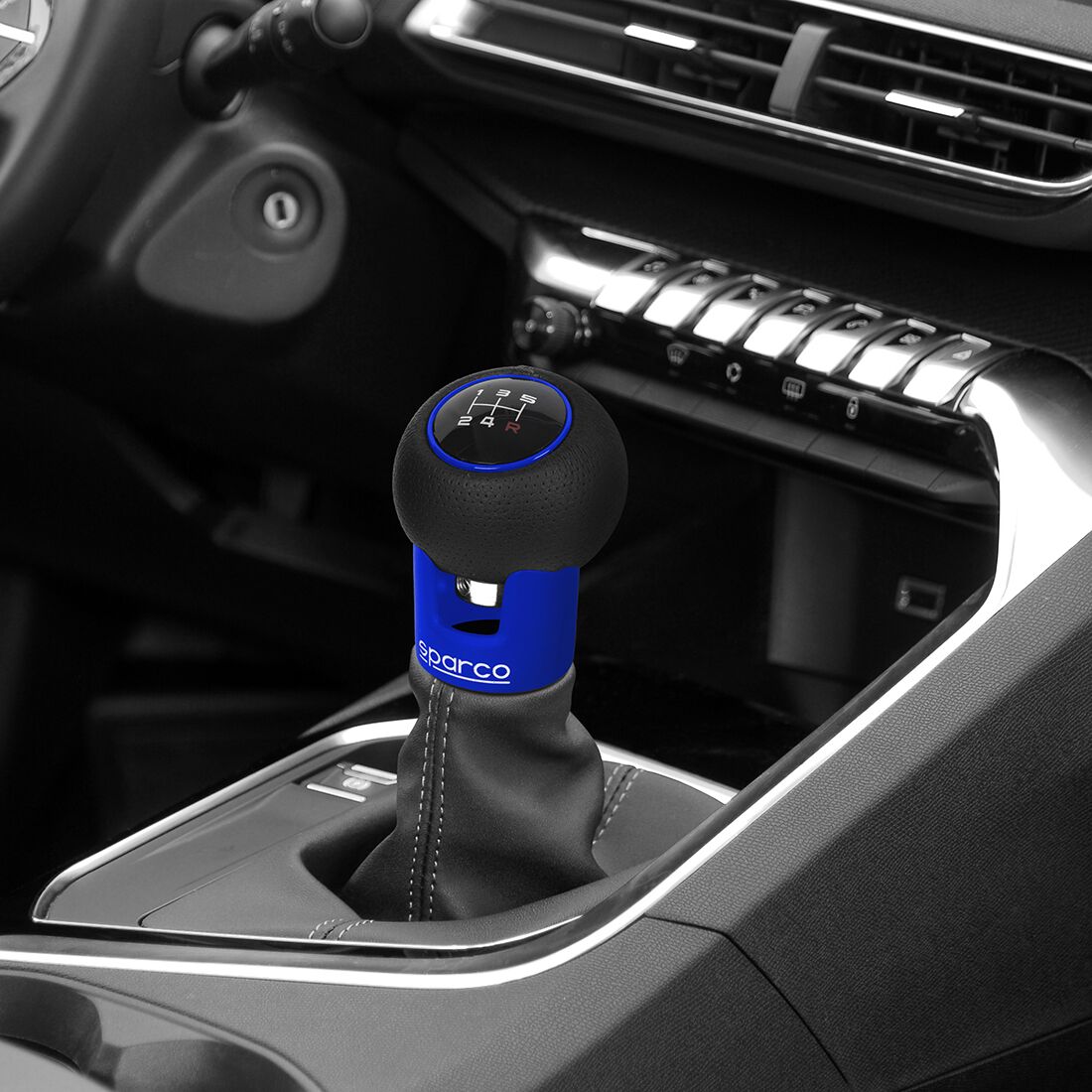 Sparco JDM Gear Knob Aluminium and Leather-look, , scanz_hi-res
