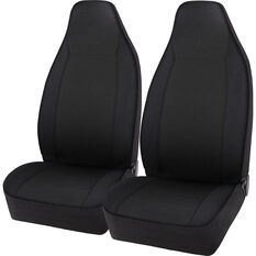 SCA Jacquard Seat Covers Black Built-In Headrests Airbag Compatible, , scanz_hi-res