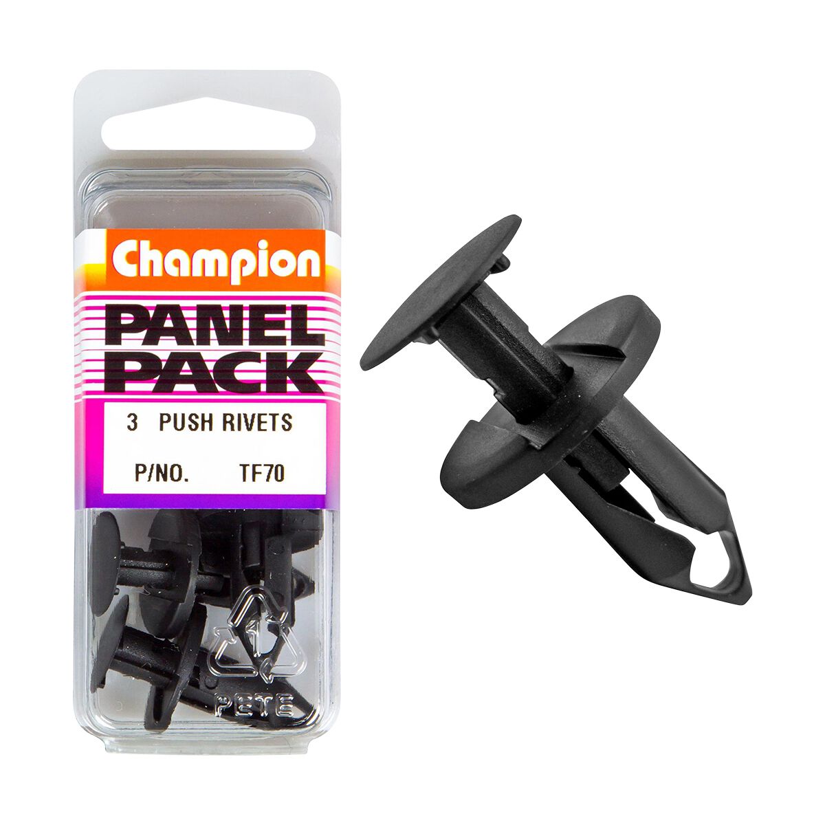 Champion Panel Pack Push Rivet Black TF70, 8mmx20mm, , scanz_hi-res