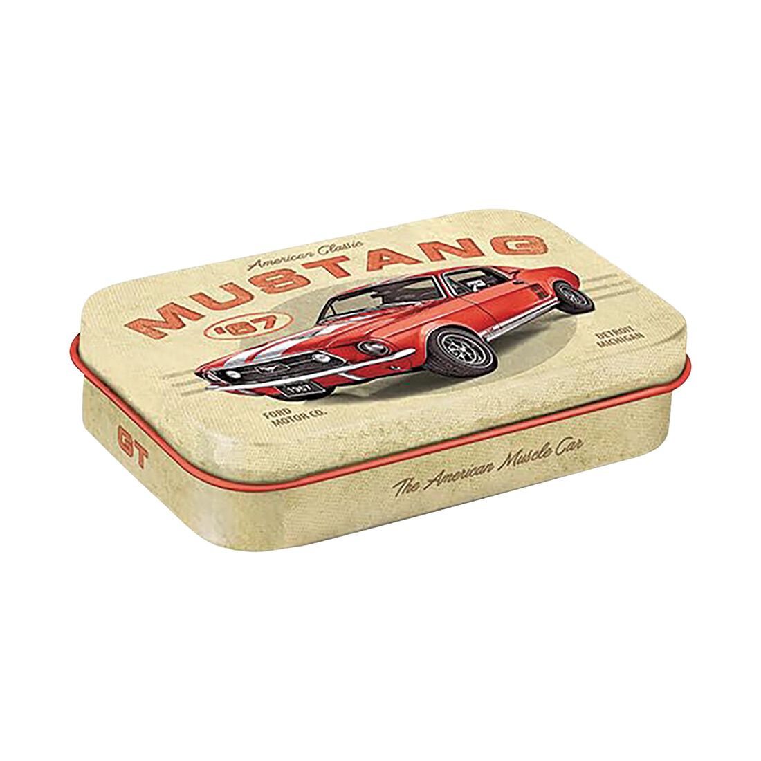 Nostalgic-Art Large Steel Mint Box Ford Mustang - GT 1967 Red, , scanz_hi-res