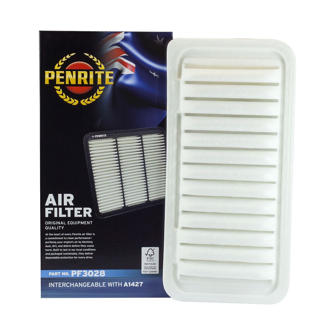 Penrite Air Filter PF3028 (Interchangeable with A1427), , scanz_hi-res