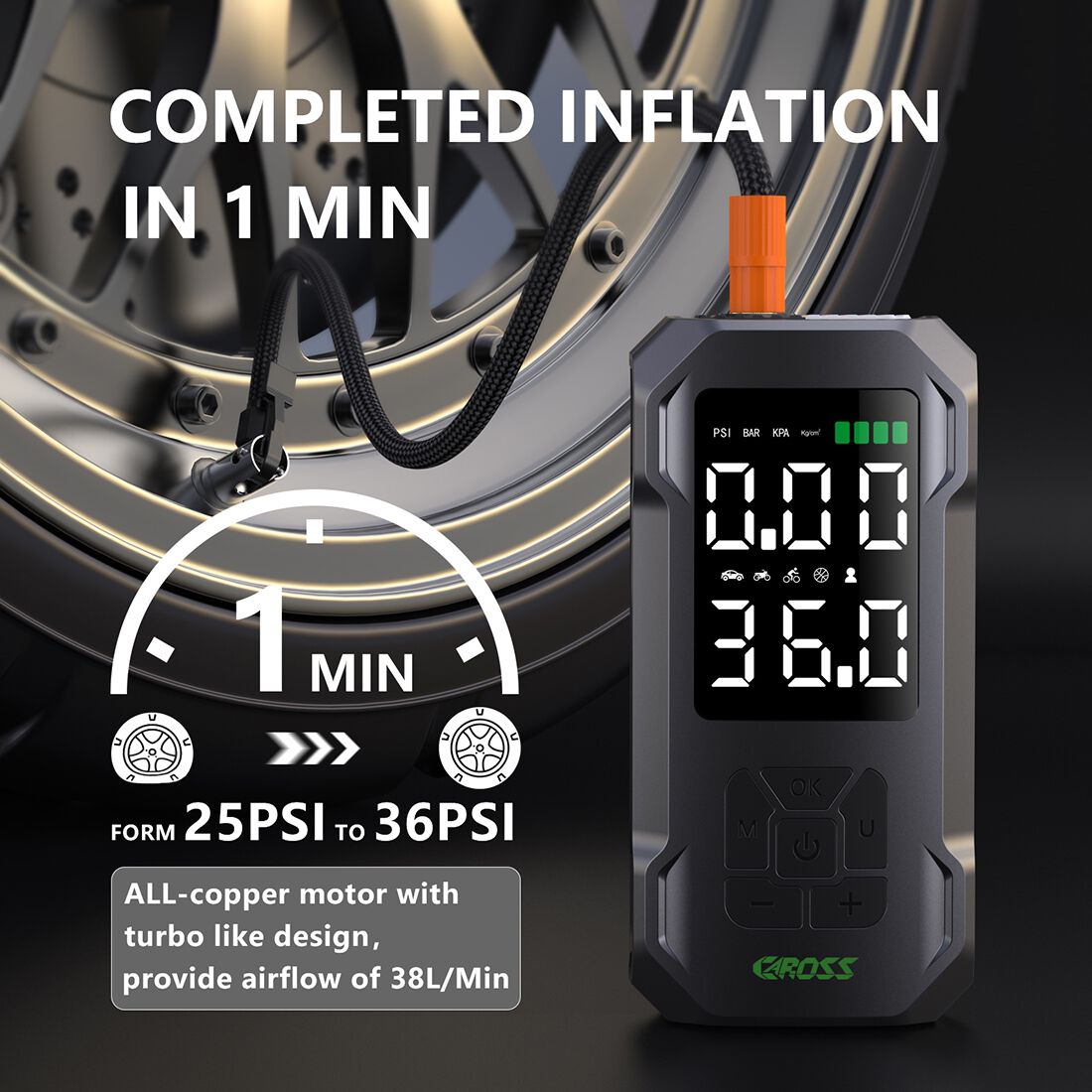 CAROSS 12V 150PSI Portable Air Compressor, , scanz_hi-res