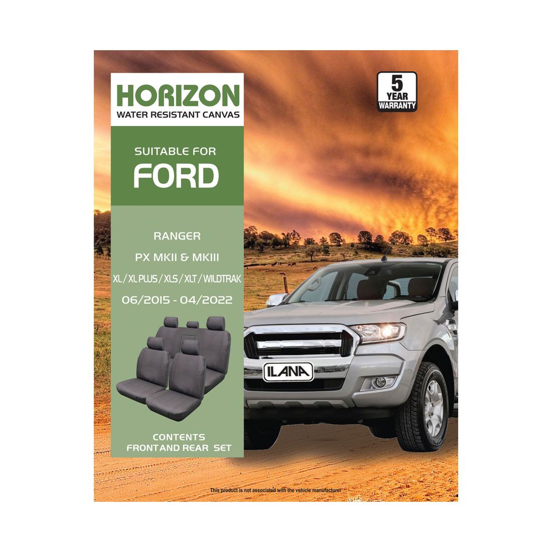 Ilana Horizon Tailor Made Pack For Ford Ranger PX MKII Dual Cab 06/15-04/22, , scanz_hi-res