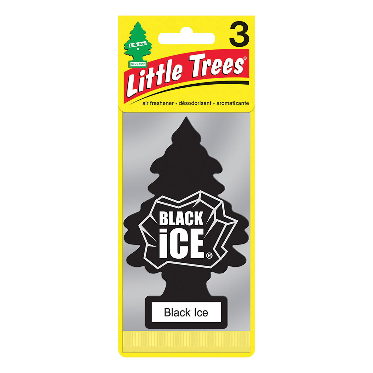 Little Trees Air Freshener Black Ice 3 Pack, , scanz_hi-res