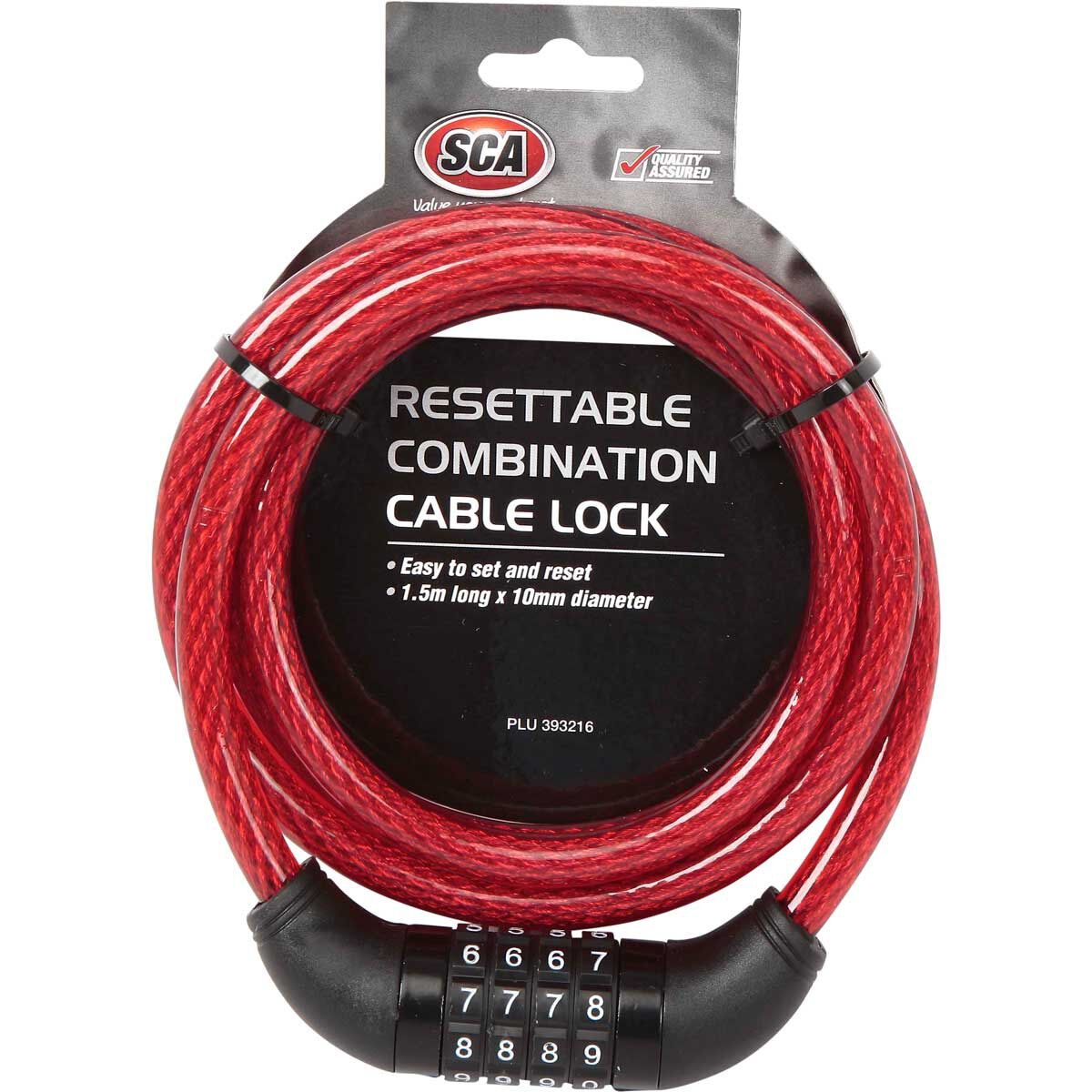 SCA Resettable Combination Lock - 1.5m x 10mm, , scanz_hi-res