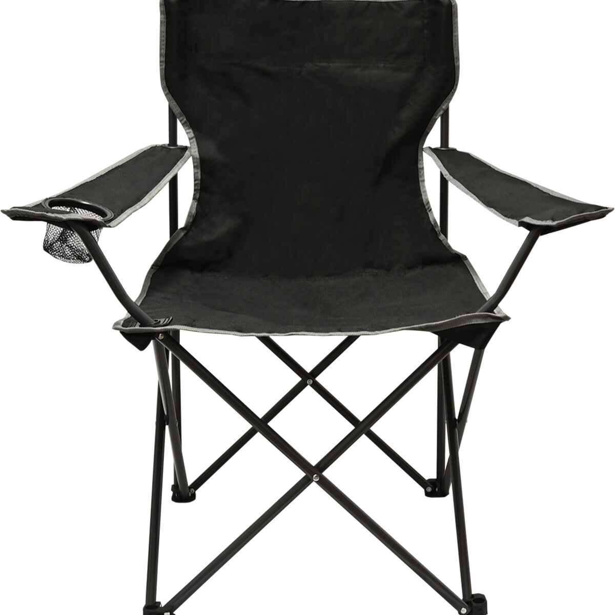 Garden treasures black hotsell steel camping chair