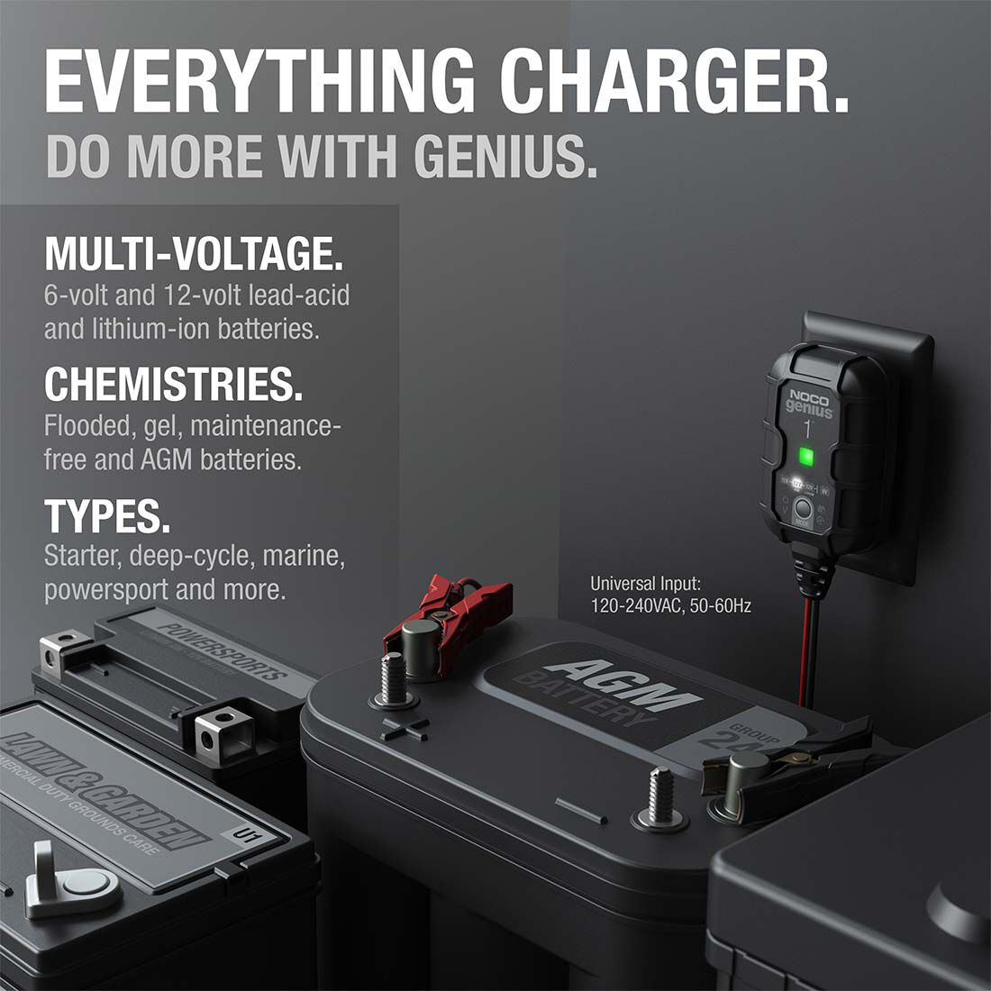 NOCO Genius 1 Battery Charger 6V/12V 1 Amp, , scanz_hi-res