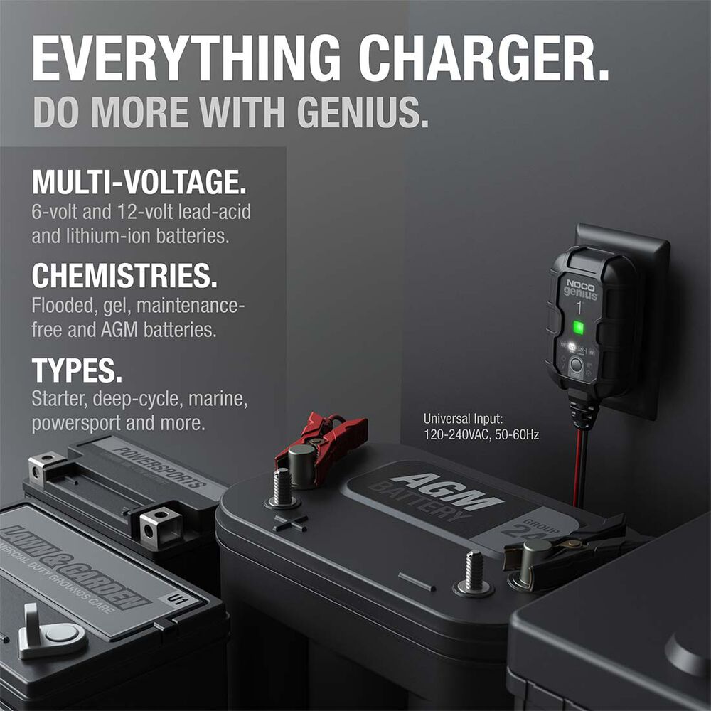 NOCO Genius 1 Battery Charger 6V/12V 1 Amp Supercheap Auto New Zealand
