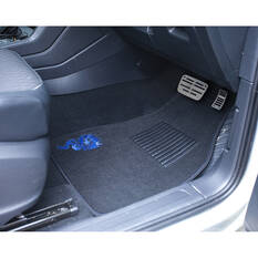 SCA Dragon Carpet Car Floor Mats - Set of 4, Black/Blue, , scanz_hi-res