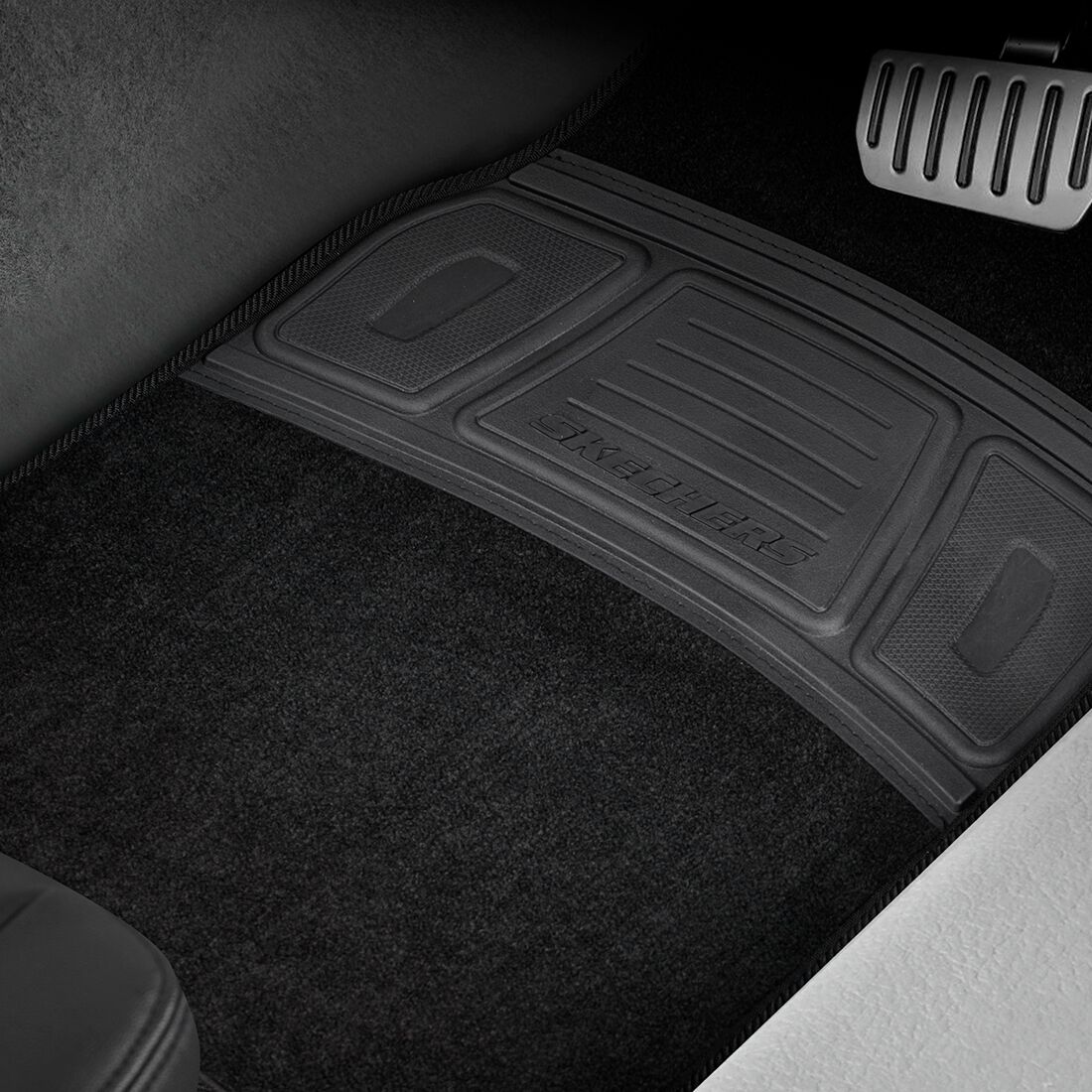 Skechers Carpet Floor Mats Black Set of 4, , scanz_hi-res