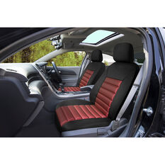 SCA Memory Foam Seat Cover - Red Adjustable Headrests Front Pair Size 30, , scanz_hi-res