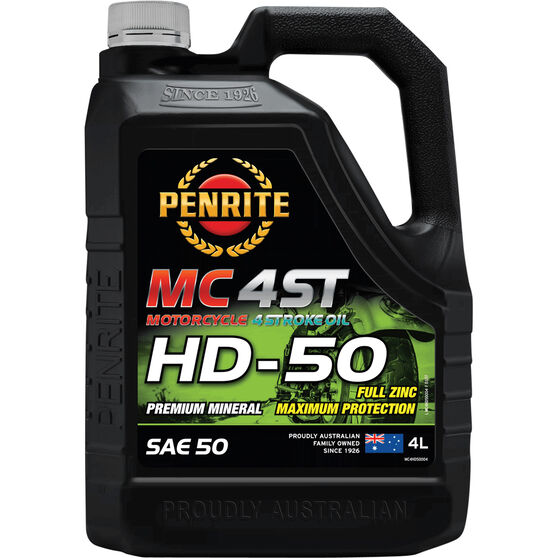 Penrite Mc 4st Mineral Hd 50 Motorcycle Oil Sae 50 4 Litre Supercheap Auto New Zealand
