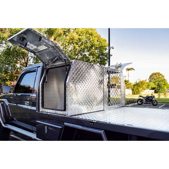 ToolPRO Dog Box - Modular, Aluminium Checker Plate, , scanz_hi-res