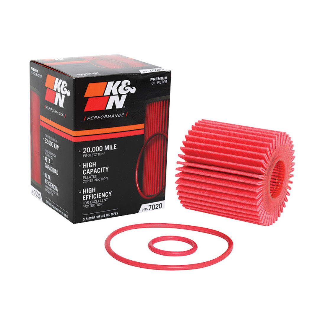 K&N Performance Gold Cartridge Oil Filter HP-7020, , scanz_hi-res