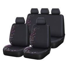 SCA Blossom Seat Cover Pack Purple/Orange Adjustable Headrests Airbag Compatible 30&06H SAB, , scanz_hi-res