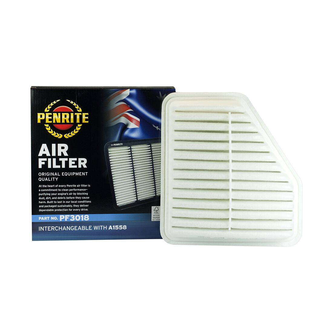 Penrite Air Filter PF3018 (Interchangeable with A1558), , scanz_hi-res