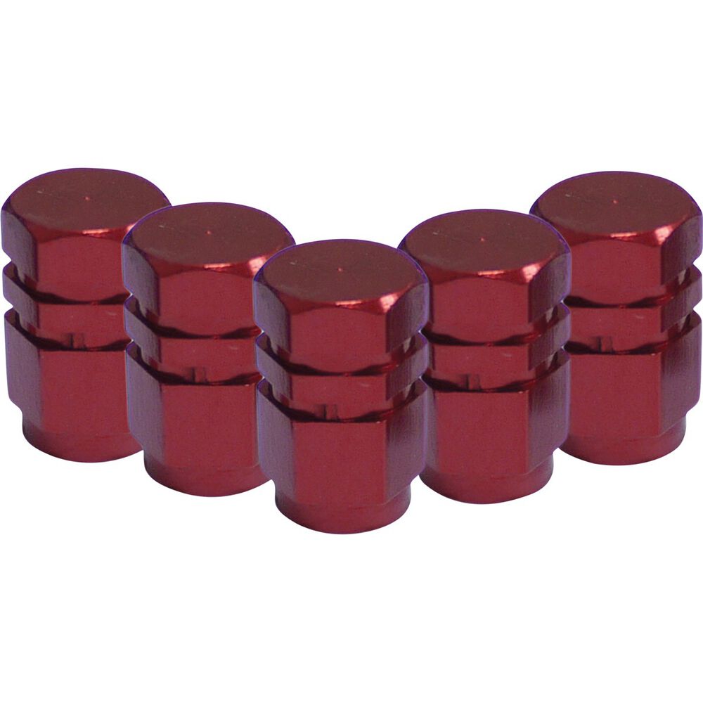 SCA Valve Stem Caps Red, 5 Pack Supercheap Auto New Zealand