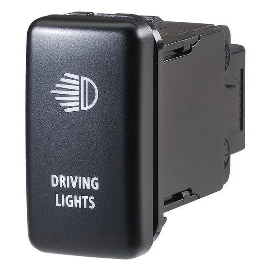 Narva OE Style Switch - Suits Toyota Landcruiser 79 Series, Landcruiser Prado 100-120 Series, Driving Lights Push On/Off Blue LED, Toyota, 63316BL, , scanz_hi-res