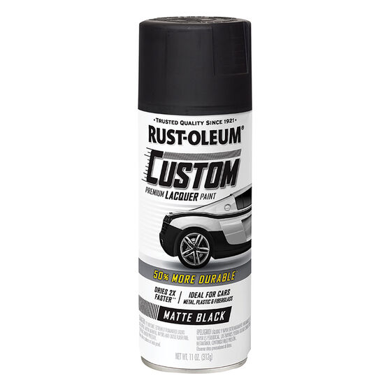 Rust-Oleum Custom Premium Lacquer Paint, Matt Black - 312g, , scanz_hi-res