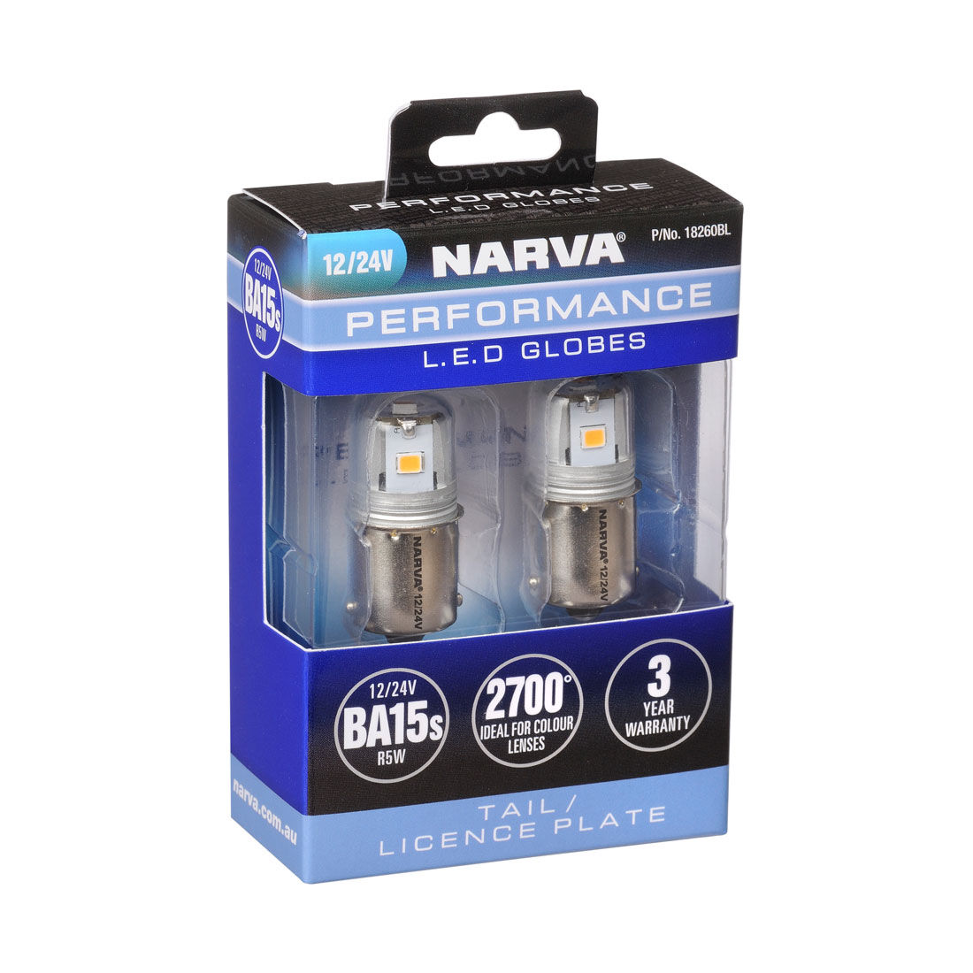 Narva Automotive Globes - Performance LED Bayonet 12/24V, R5W, BA15S, , scanz_hi-res