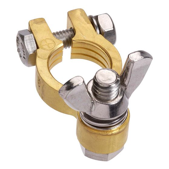 Projecta Battery Terminal Forged Brass Wingnut Positive BT614-P1, , scanz_hi-res