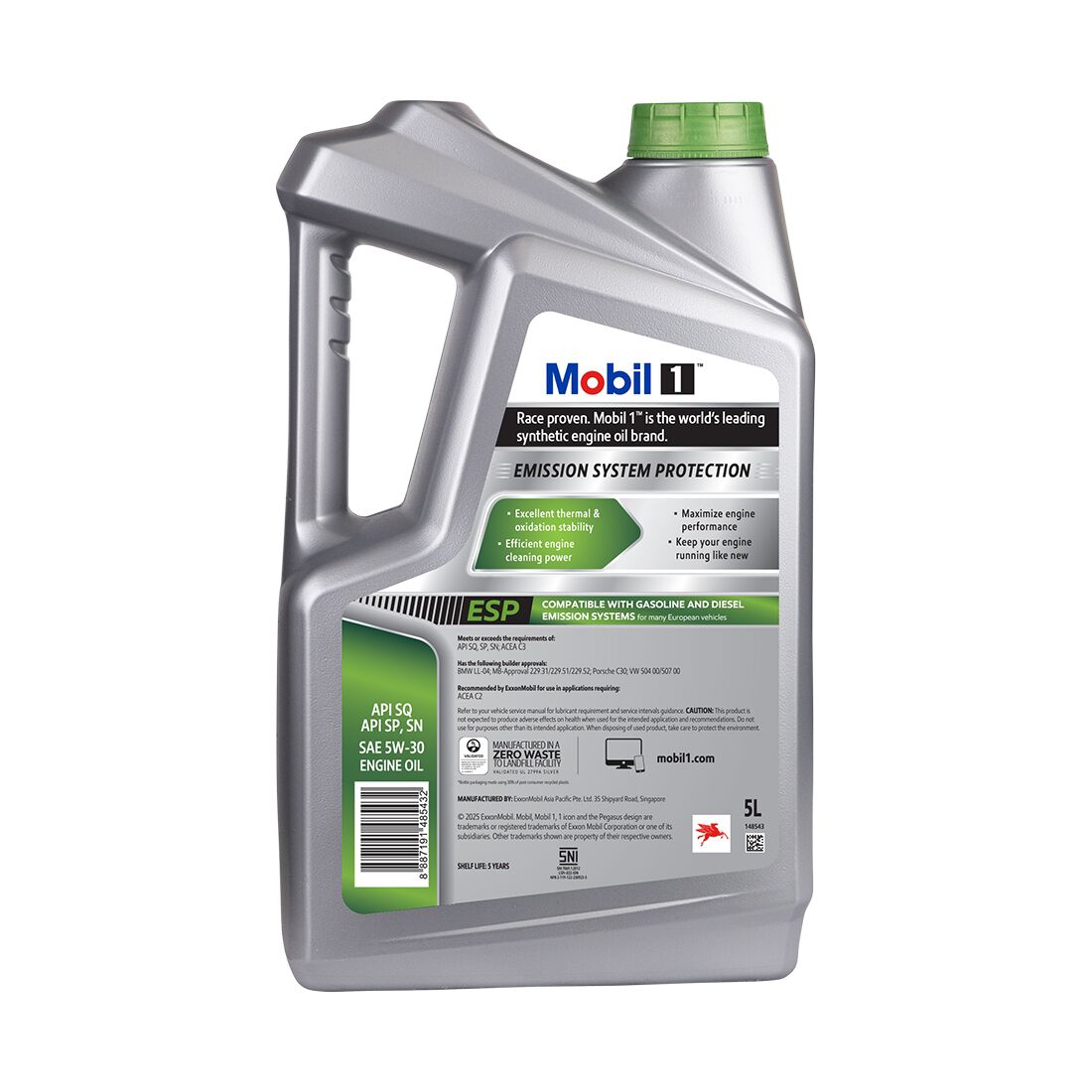 Mobil 1 ESP Engine Oil 5W-30 5 Litre, , scanz_hi-res