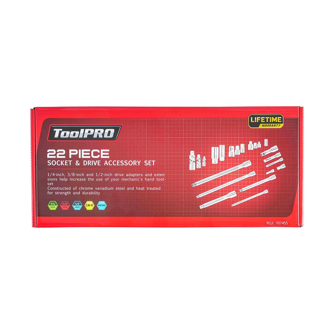 ToolPRO Socket & Drive Accessory 22 Piece Set, , scanz_hi-res