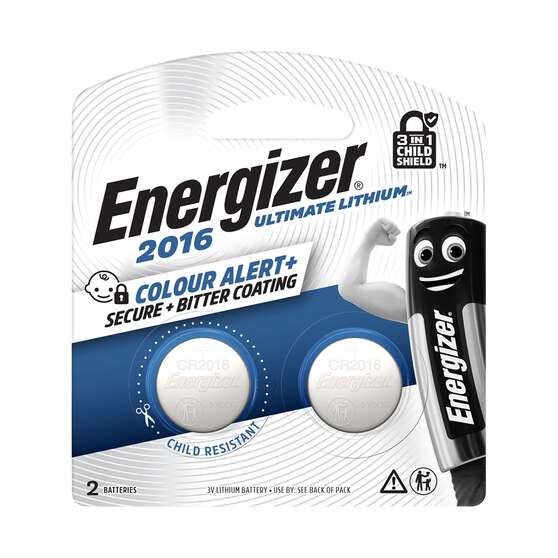 Energizer Lithium Coin Batteries CR2016 2 Pack, , scanz_hi-res