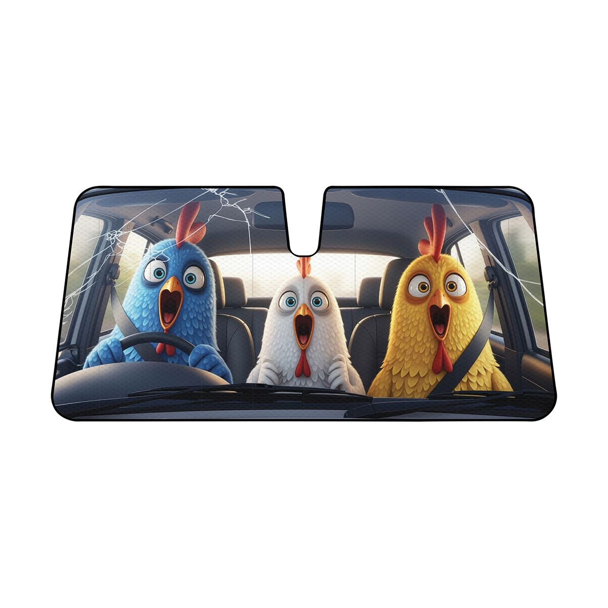 Chicken Family Sunshade Accordion Front, , scanz_hi-res