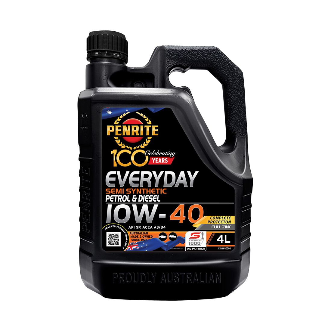Penrite Semi Synthetic Engine Oil - 10W-40 4 Litre, , scanz_hi-res