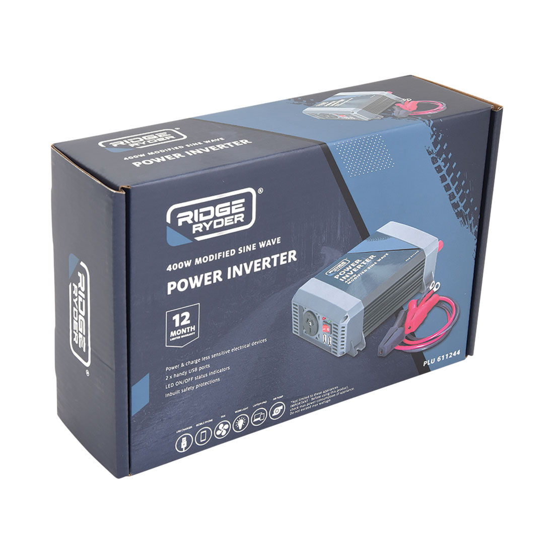 Ridge Ryder Modified Sine Wave Power Inverter 400W, , scanz_hi-res