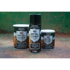 SCA Metal Cover Enamel Rust Paint, Gloss Black - 300g, , scanz_hi-res