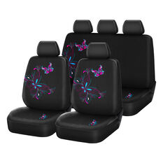 SCA Butterfly Seat Cover Pack Pink/Blue Adjustable Headrests Airbag Compatible 30&06H SAB, , scanz_hi-res