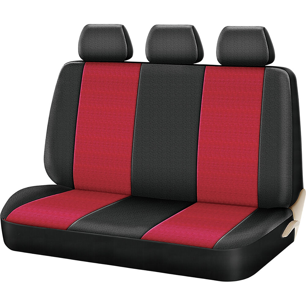 SCA Cord Seat Covers Red/Black Size 06H Rear Seat Supercheap Auto