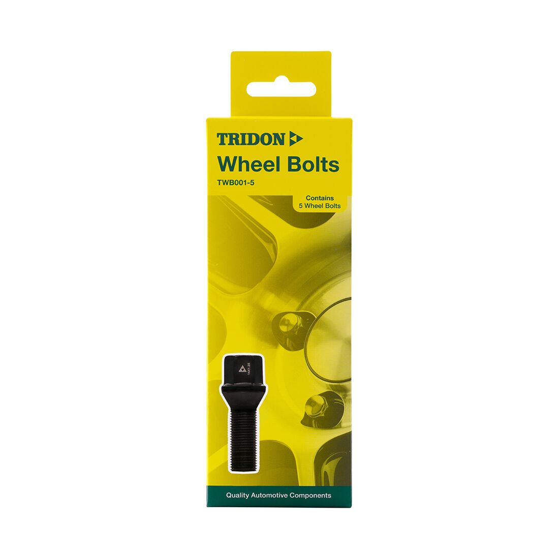 Tridon Wheel Bolts M14x1.25. Tapered Seat Bolt. 17mm Hex. Black Finish - 5 Pack, , scanz_hi-res