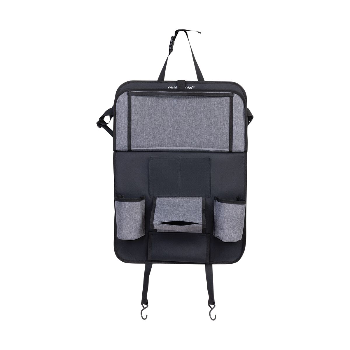 Cabin Crew Kids Repreve Back Seat Organiser with Tray Black/Grey, , scanz_hi-res