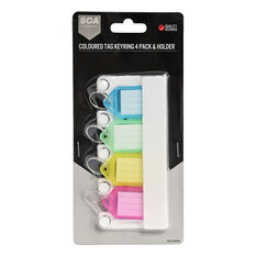SCA Tag Keyring Set With Holder 4 Pack Multi-Coloured, , scanz_hi-res