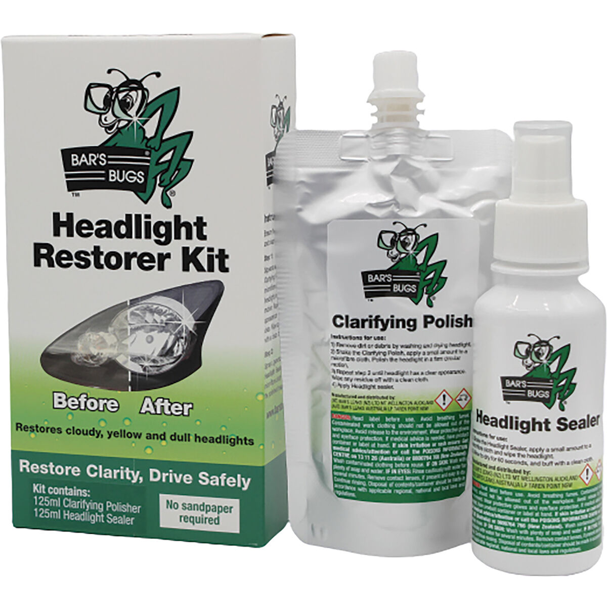 Bar's Bugs Headlight Restorer Kit, , scanz_hi-res