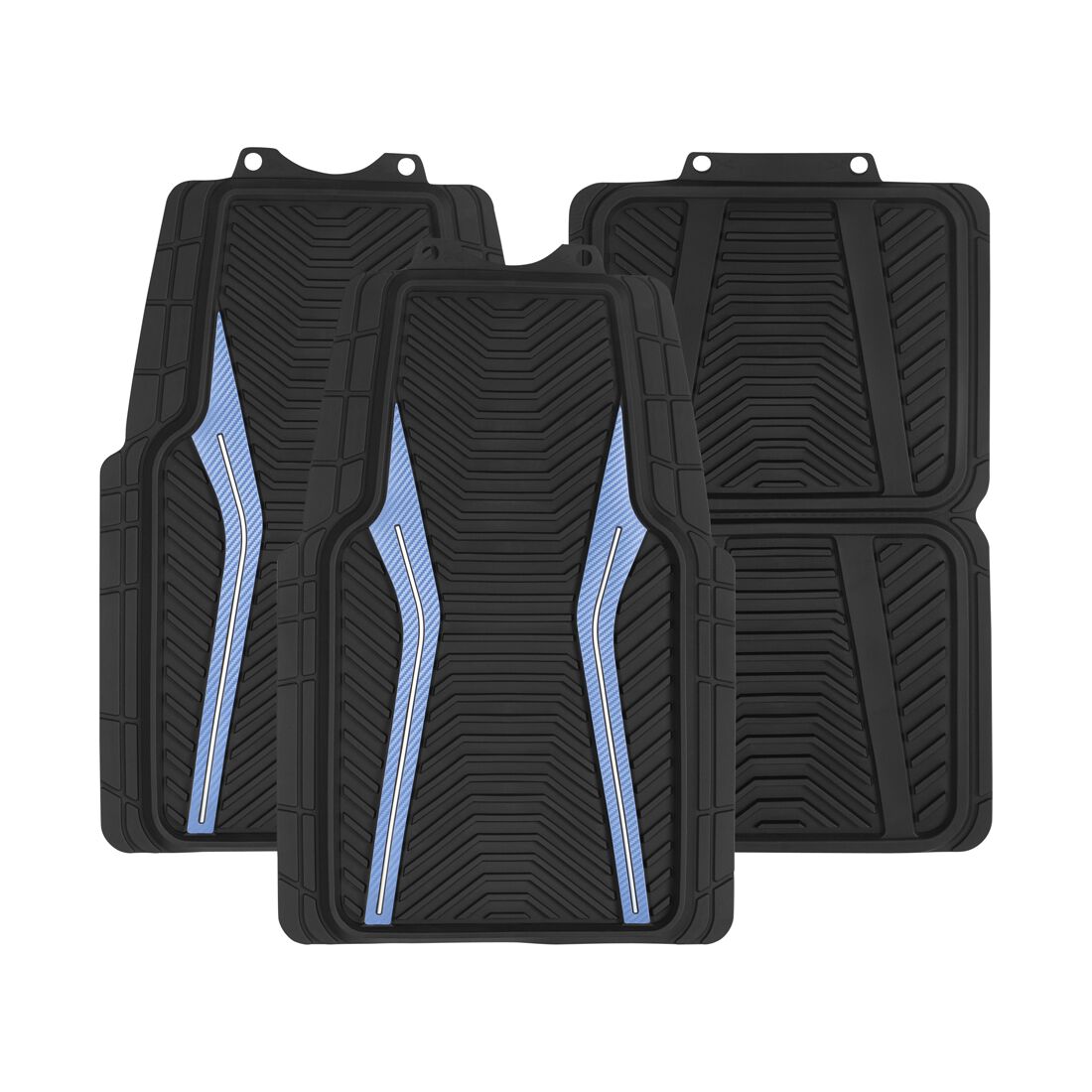 SCA Floor Mats PVC Rubber Sports Blue Set of 4, , scanz_hi-res