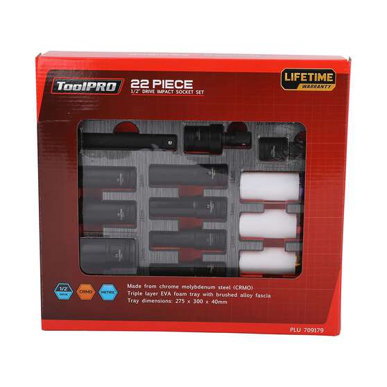 ToolPRO EVA 1/2" Impact Socket Set 22 Piece, , scanz_hi-res