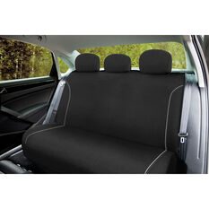 Ridge Ryder Canvas Seat Cover Black/Grey Piping Adjustable Headrests Rear Seat 06H, , scanz_hi-res
