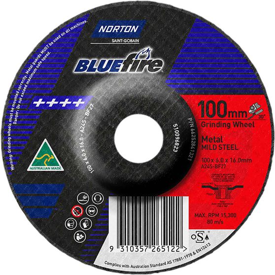 Norton Grinding Disc 100mm x 6mm x 16mm, , scanz_hi-res