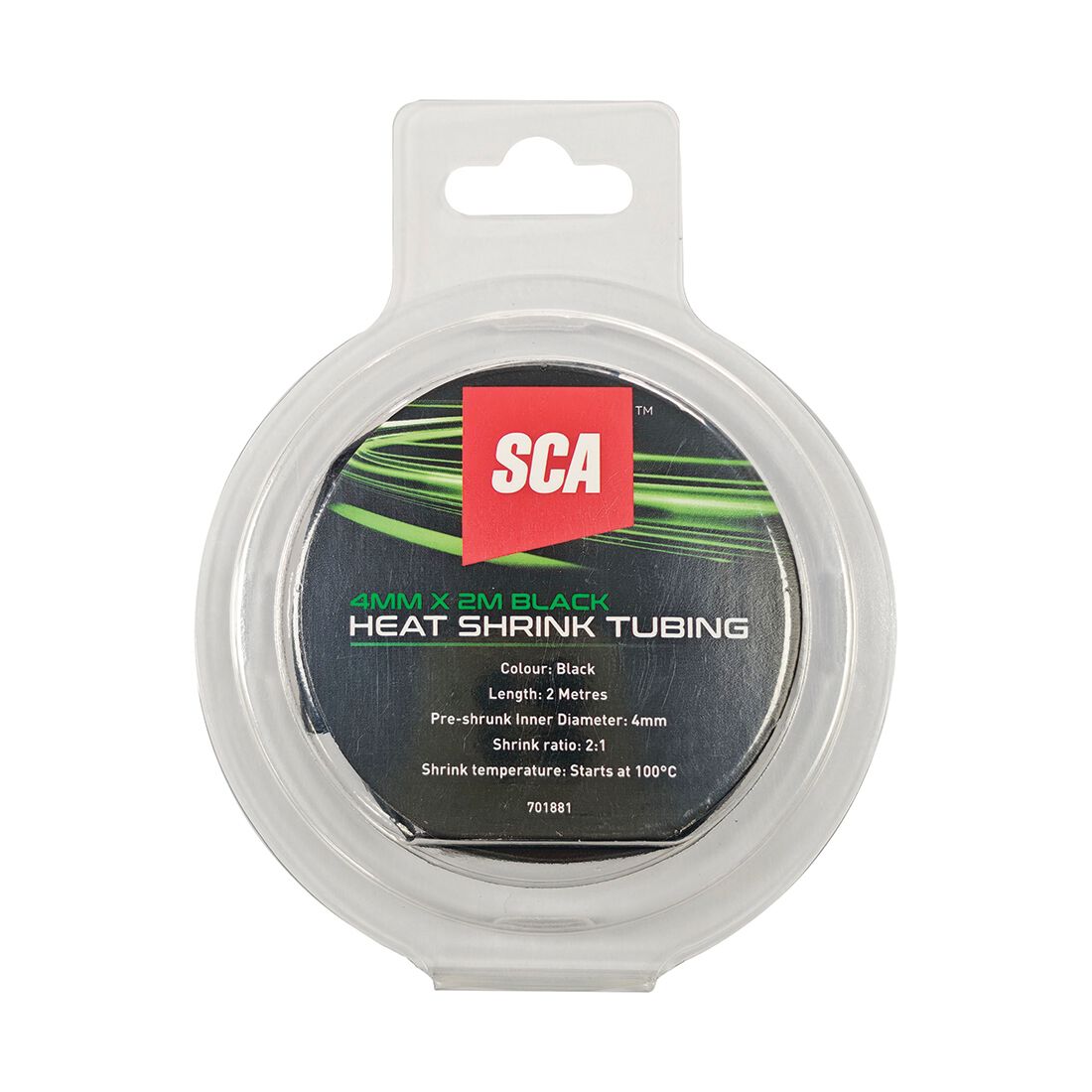 SCA Heat Shrink Tubing 4mm x 2m - Black, , scanz_hi-res