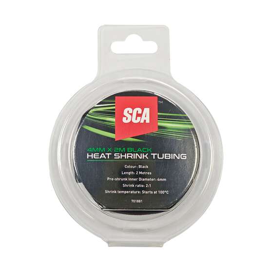 SCA Heat Shrink Tubing 4mm x 2m - Black, , scanz_hi-res
