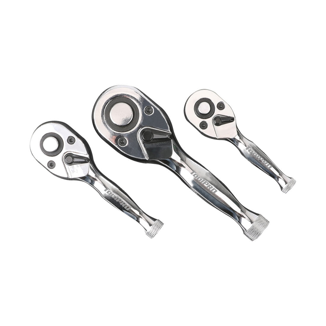 ToolPRO Stubby Ratchet Handle Set 1/4, 3/8 & 1/2" Drive, , scanz_hi-res